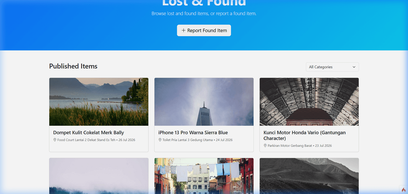 Lost & Found Information System Preview